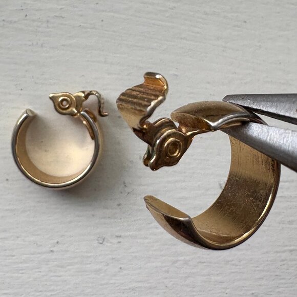 Monet Goldtone Hoop Clip-On Earrings - Picture 6 of 9